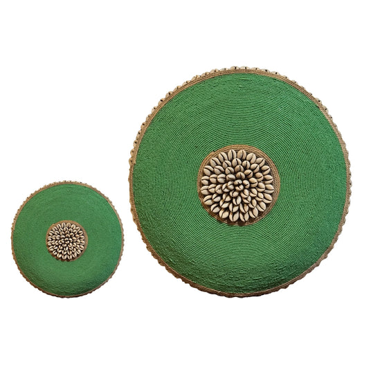 Boho Wall Art - Green Beads