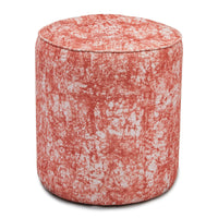 Batik Copper Pink Velvet Pouf Chairs