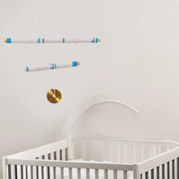 2 Stick Blue Hanging Beaded Mobile