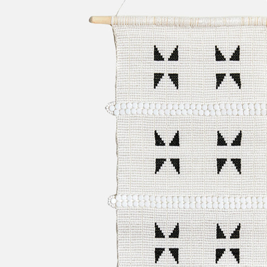 White Textured Wall Art - Triangles