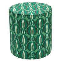 Geometric Green Ottoman