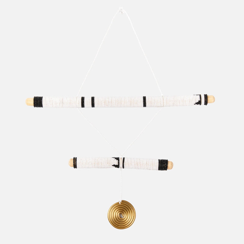 2 Stick Black Hanging Mobile Art