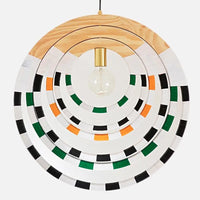 Ndebele Woven Green Pendant Light