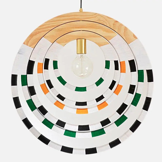 Ndebele Woven Green Pendant Light