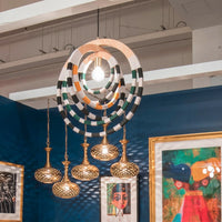 Ndebele Woven Green Pendant Light