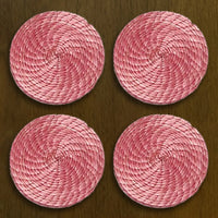 Pink Woven Best Coasters 4 Set