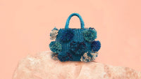 Pom Pom Bag Blue