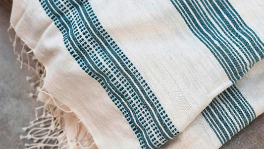 Tana Teal Bath Towels