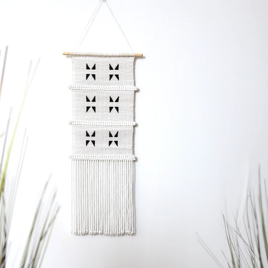 White Textured Wall Art - Triangles