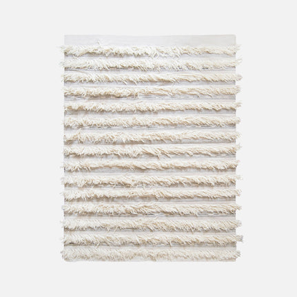 White Area Rug - Boho Wool