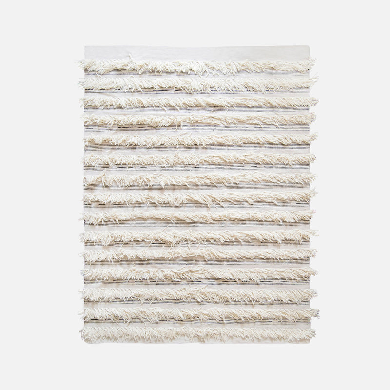 White Area Rug - Boho Wool