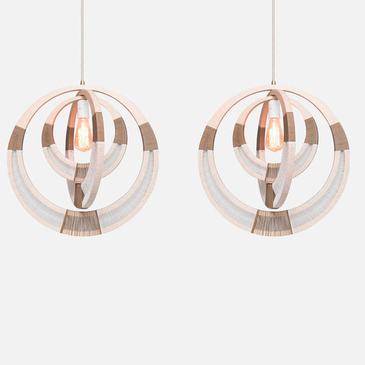 Woven White Pendant Light