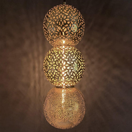 Riad Three Copper Pendant Light