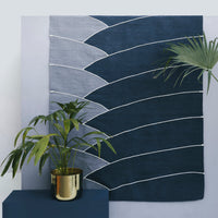 Blue and White Rug - Cotton