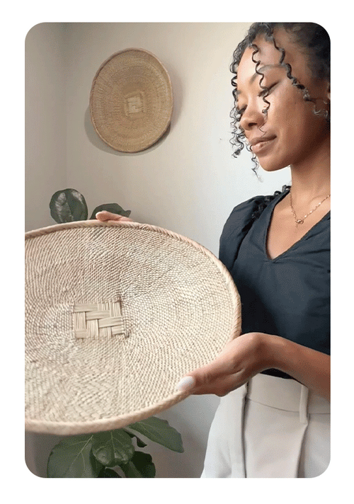 Wall Basket - Natural Tonga