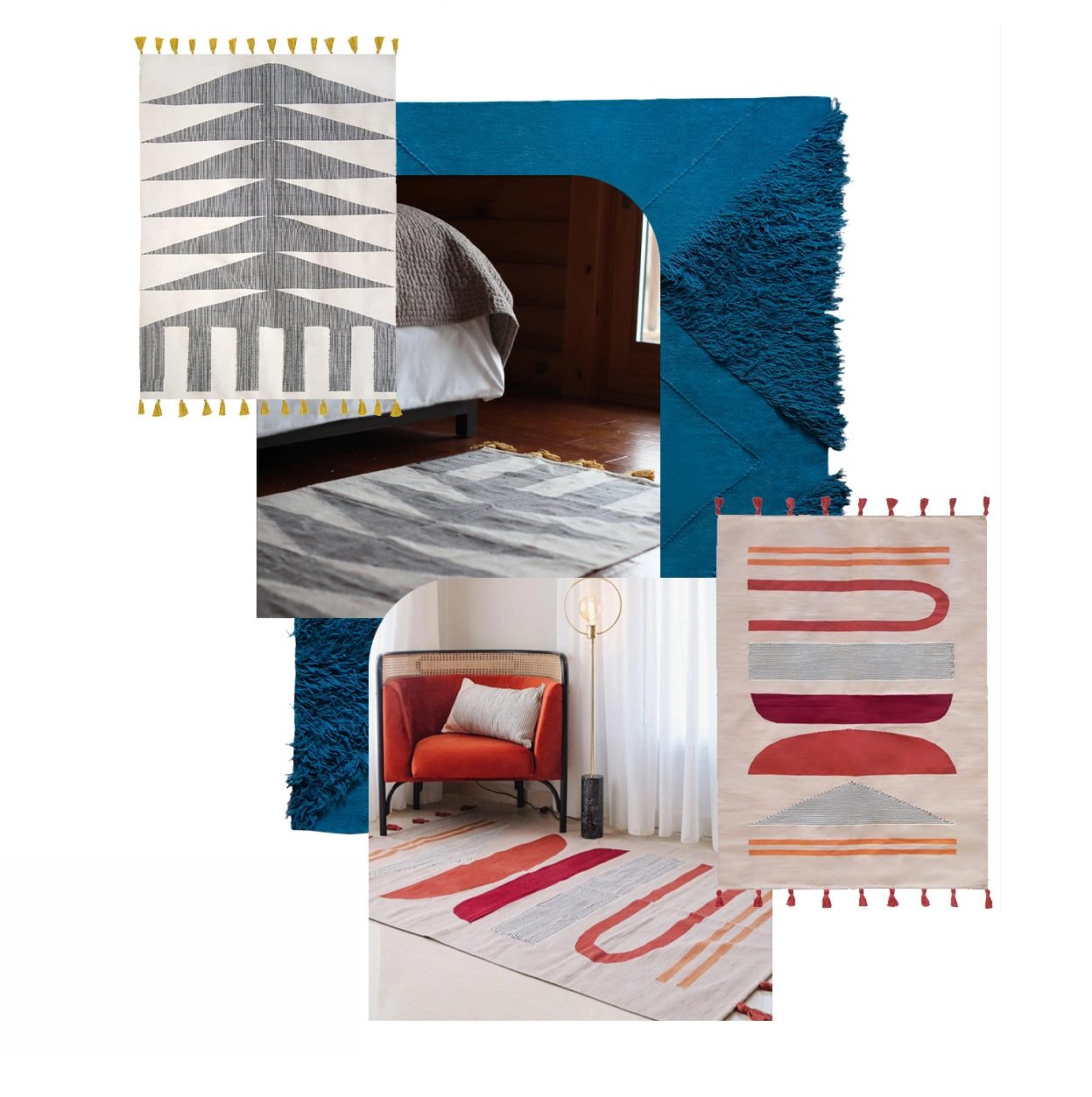 Gray Rug - Washable Cotton