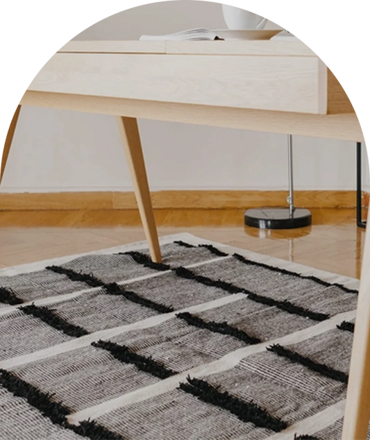 Gray Rug - Washable Cotton
