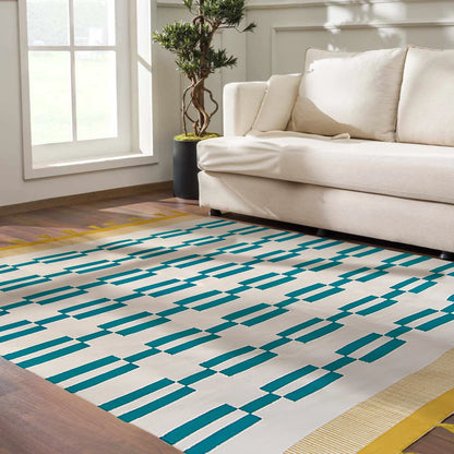 Teal area rug
