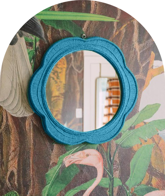 Round Wall Mirror - Green Naka