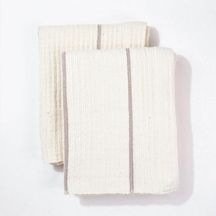 Addis Gray Striped Hand Towel Set 2