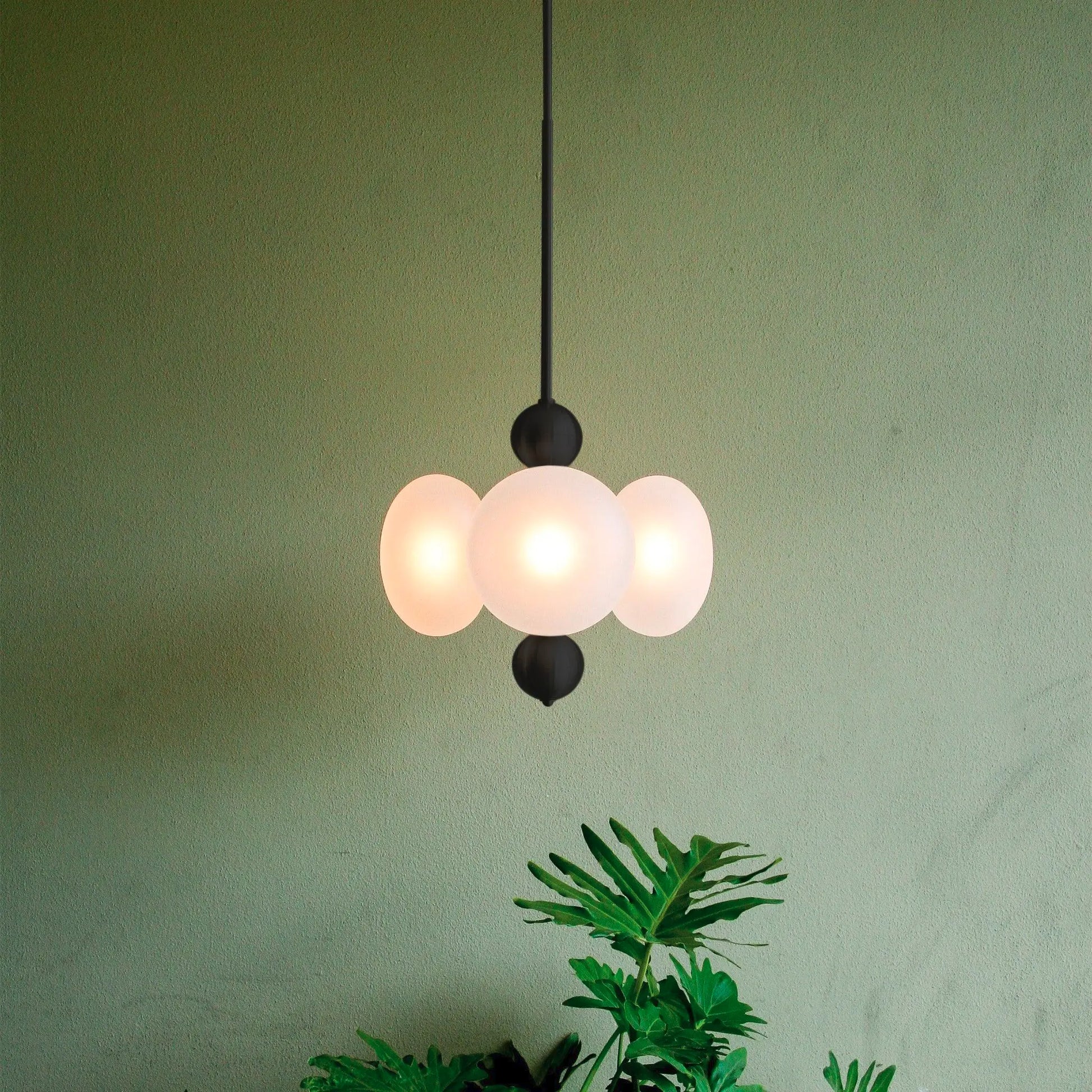 Allure 4 Cluster Glass Globe Pendant Light