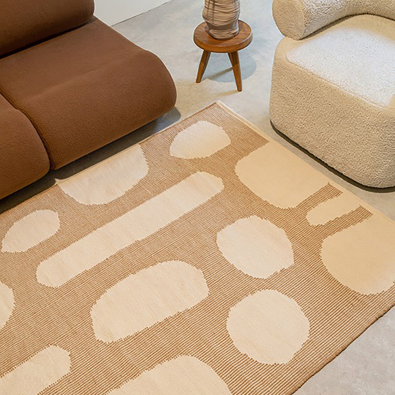 Beige Area Rug - Wool