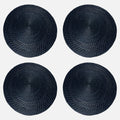 Black Round Placemats 4 Set