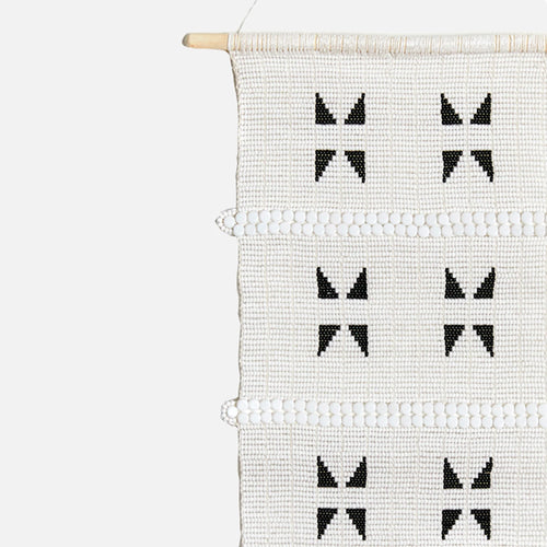 White Textured Wall Art - Triangles