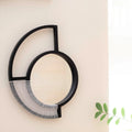 Black Wall Mirror - White Cord