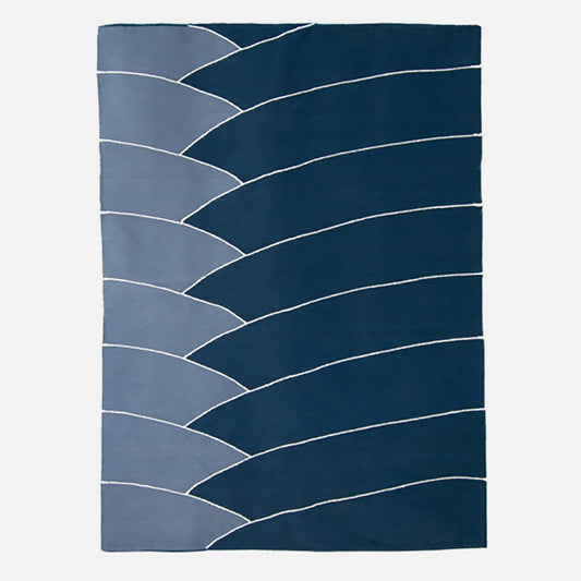 Blue and White Rug - Cotton
