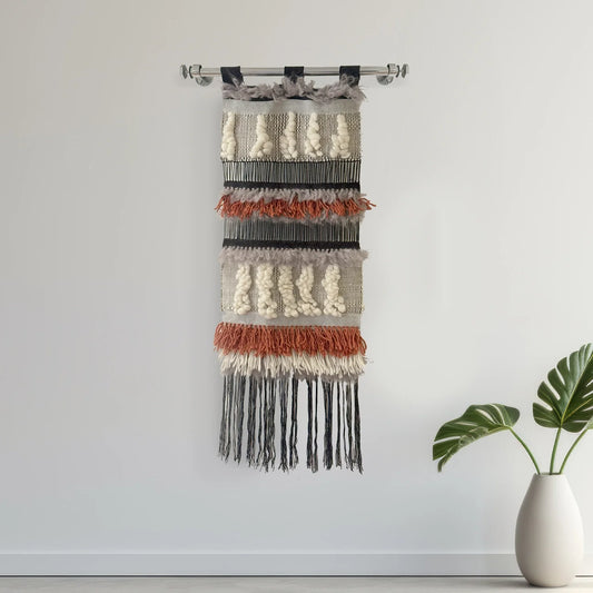 Turquoise Wool Boho Tapestry