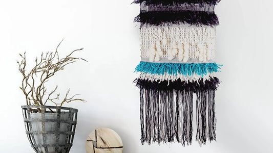 Turquoise Wool Boho Tapestry