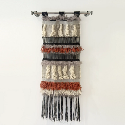 Turquoise Wool Boho Tapestry
