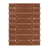 Rust Brown Rug - Wool