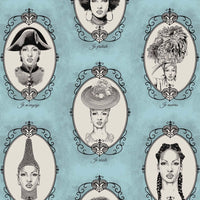 BWM Blue Pattern Fabric By The Yard