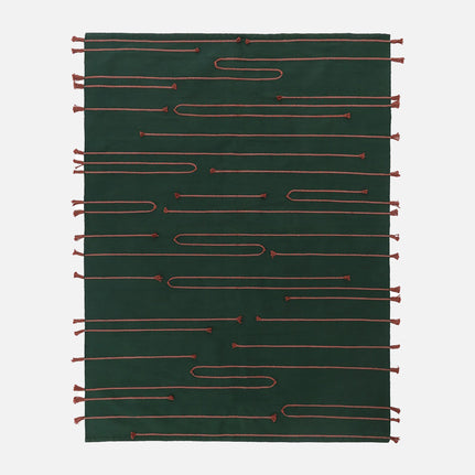 Dark Green Rug - Cotton