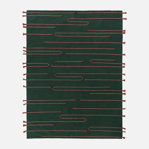 Dark Green Rug - Cotton