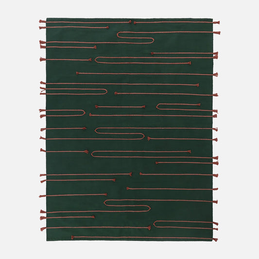 Dark Green Rug - Cotton