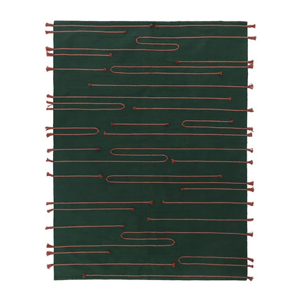 Dark Green Rug - Cotton