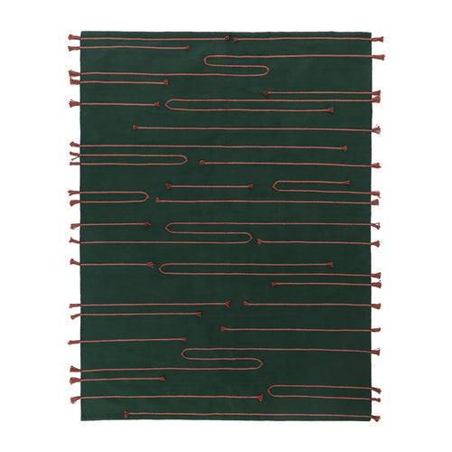 Dark Green Rug - Cotton