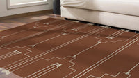 Rust Brown Rug - Wool
