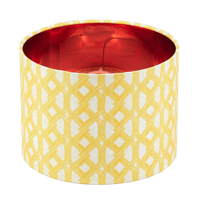 Geometric Yellow Drum Lamp Shade