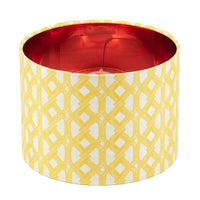 Geometric Yellow Drum Lamp Shade