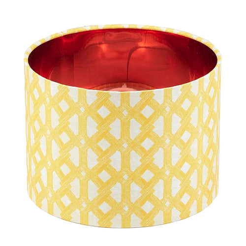 Geometric Yellow Drum Lamp Shade