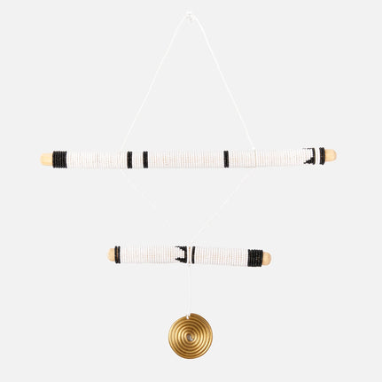 2 Stick Black Hanging Mobile Art
