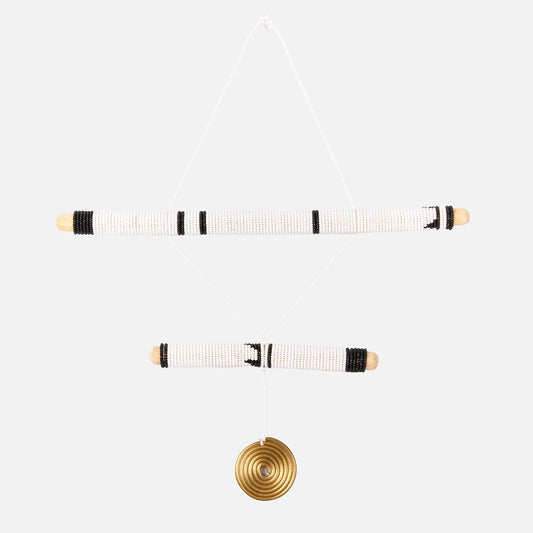 2 Stick Black Hanging Mobile Art