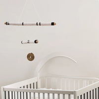 2 Stick Black Hanging Mobile Art