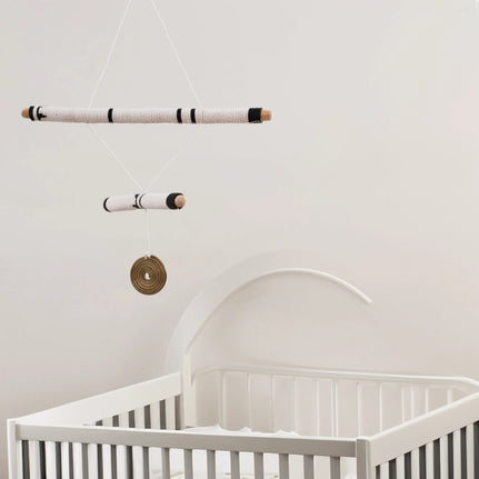 2 Stick Black Hanging Mobile Art