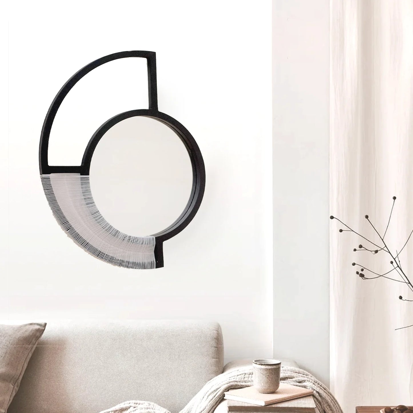 large black wall mirror