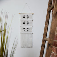 White Textured Wall Art - Triangles